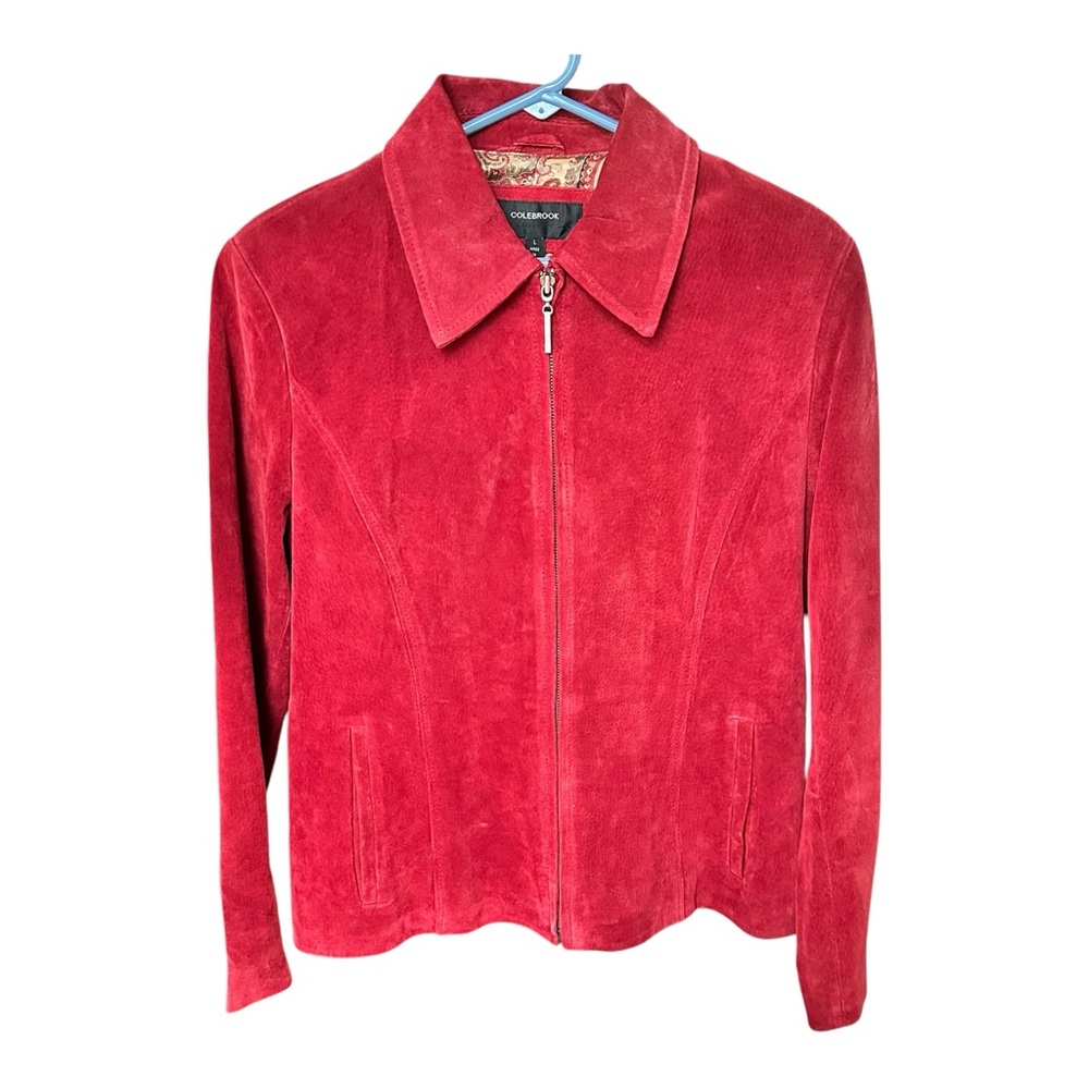 Vintage colebrook classics genuine red suede jacket deadstock new with tags! 90s